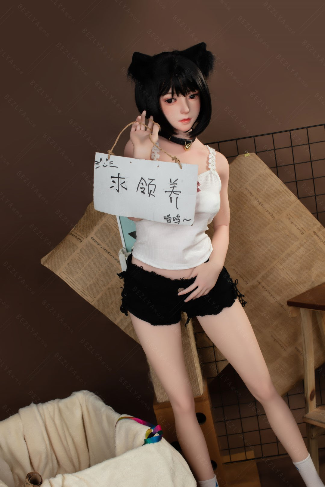 Campanule poupée sexuelle (Bezlya Doll Bonnet F 155 cm 2.0 TPE+Silicone)