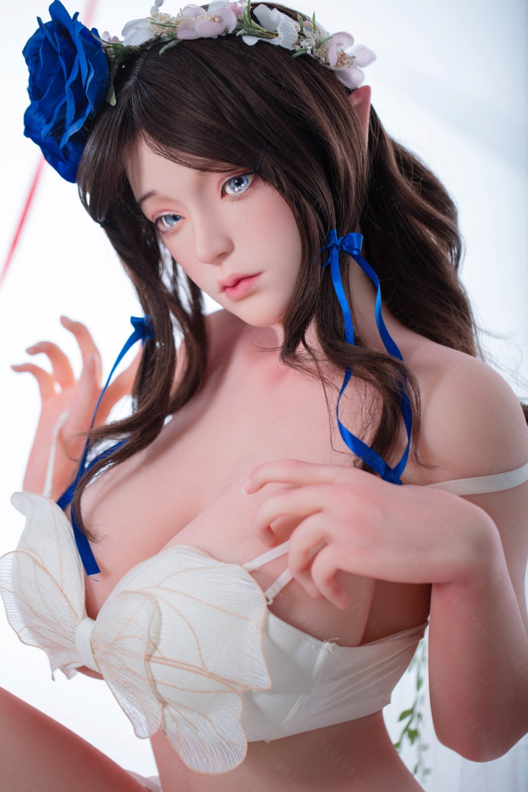 Pensée poupée sexuelle (Bezlya Doll Bonnet F 155 cm 2.0 TPE+Silicone)