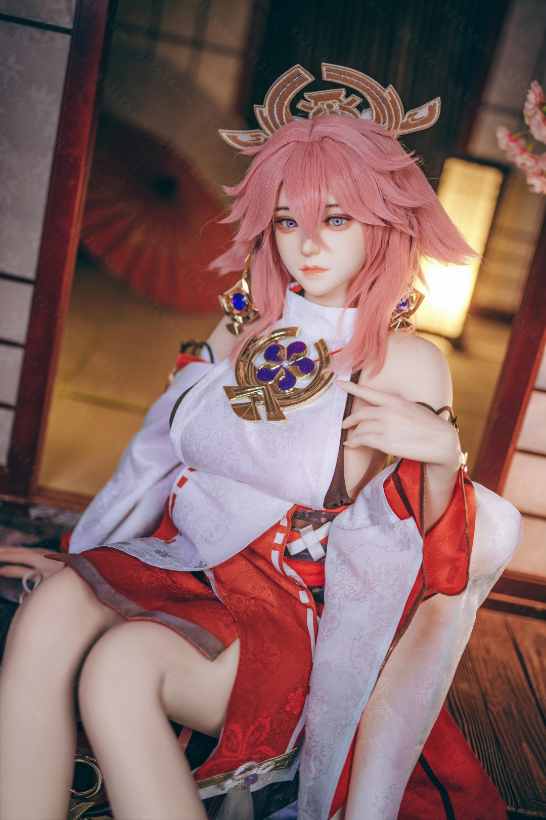 Yae Miko bambola del sesso (Bezlya Doll 155 cm Coppa E 2.2CF Silicone)