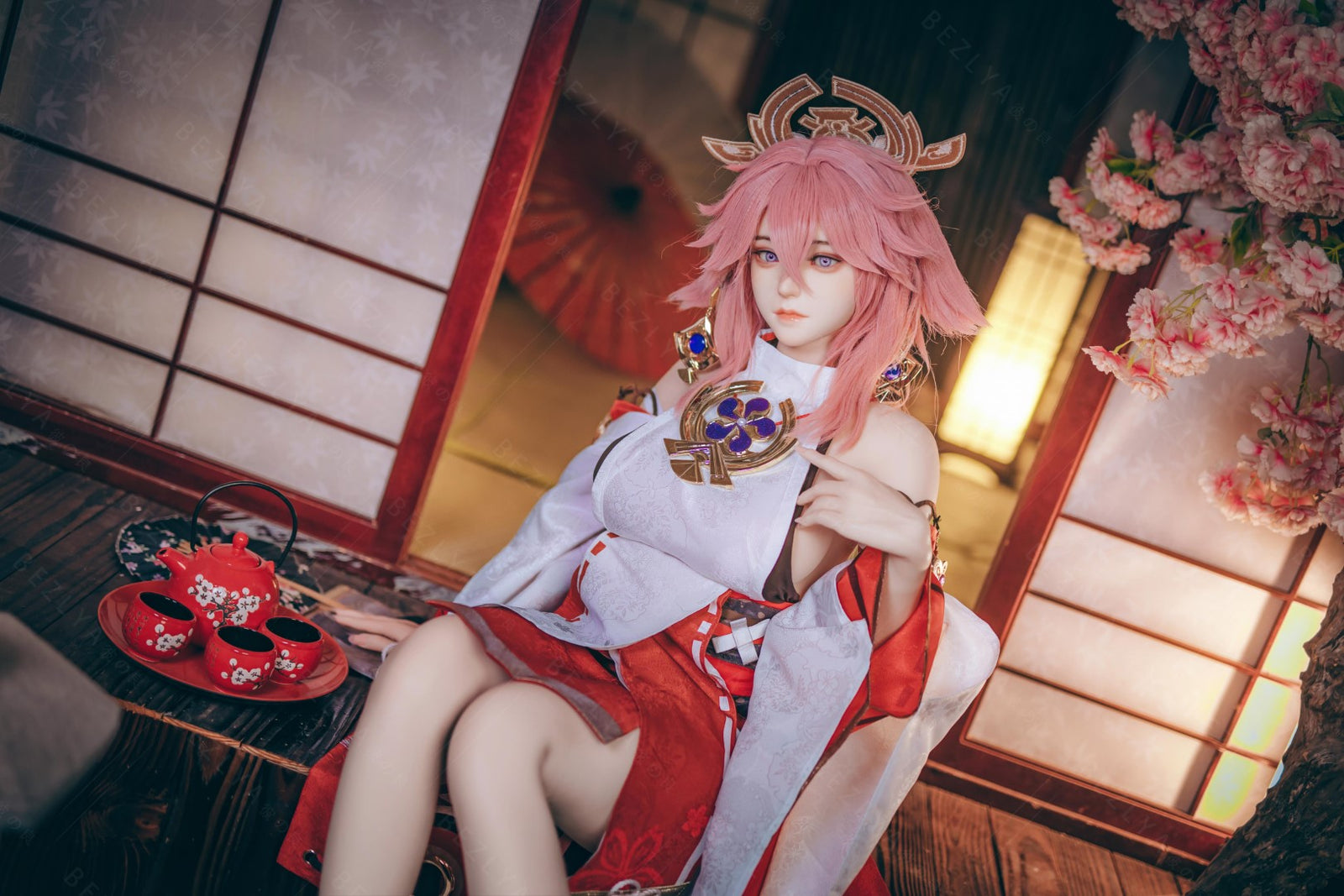 Yae Miko bambola del sesso (Bezlya Doll 155 cm Coppa E 2.2CF Silicone)