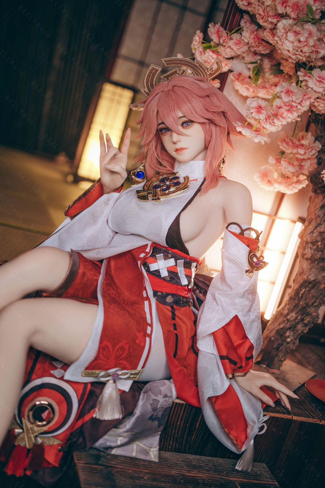 Yae Miko bambola del sesso (Bezlya Doll 155 cm Coppa E 2.2CF Silicone)