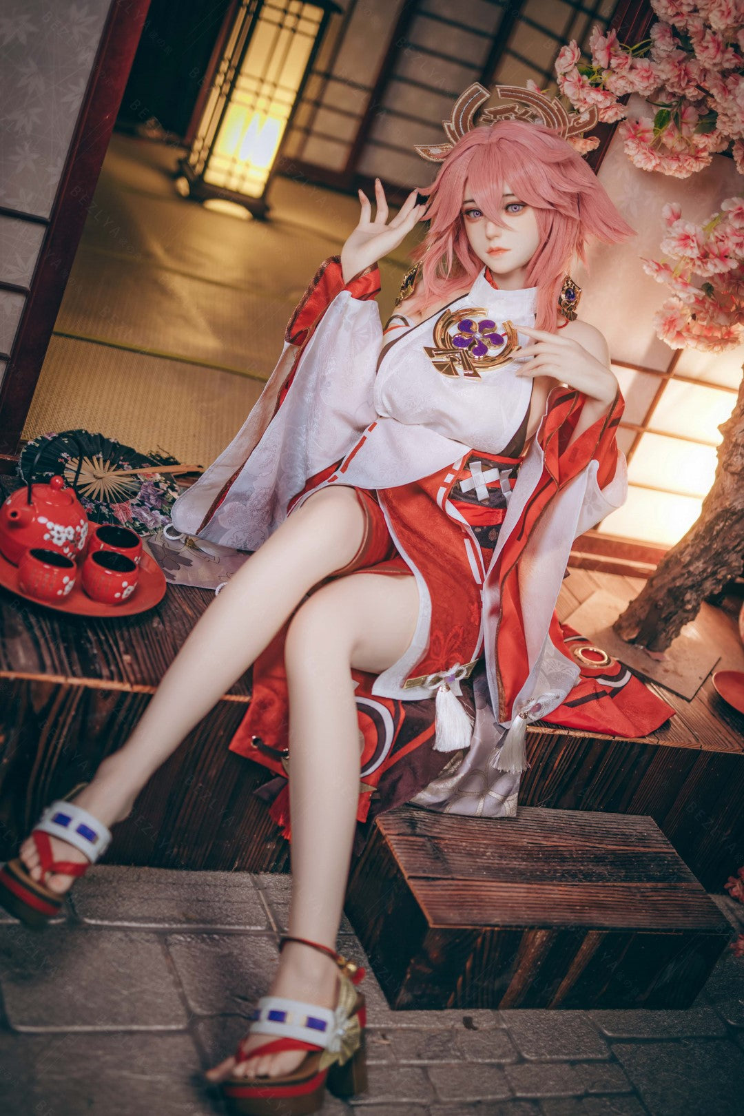 Yae Miko bambola del sesso (Bezlya Doll 155 cm Coppa E 2.2CF Silicone)