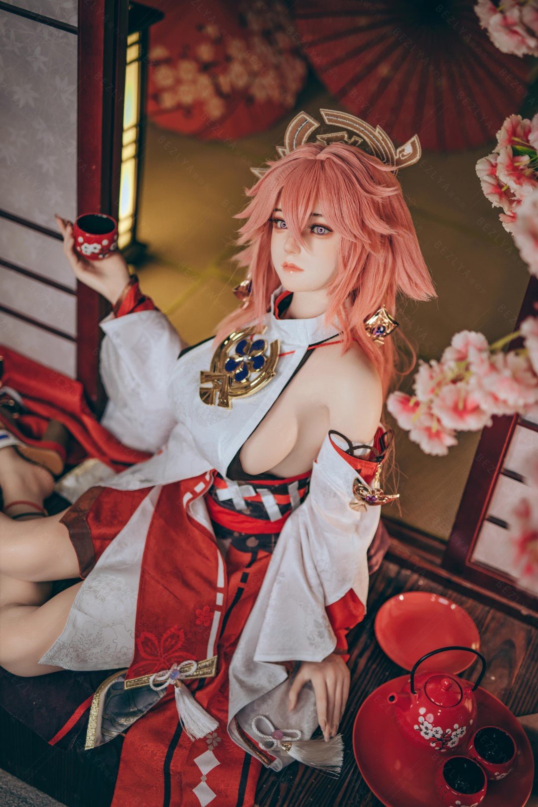 Yae Miko bambola del sesso (Bezlya Doll 155 cm Coppa E 2.2CF Silicone)