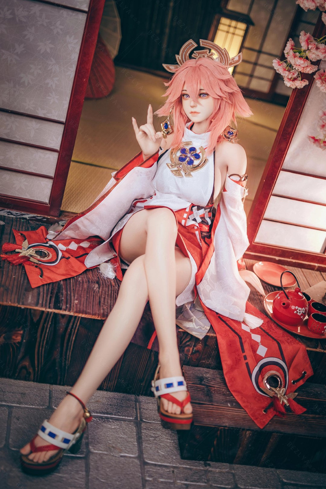 Yae Miko bambola del sesso (Bezlya Doll 155 cm Coppa E 2.2CF Silicone)