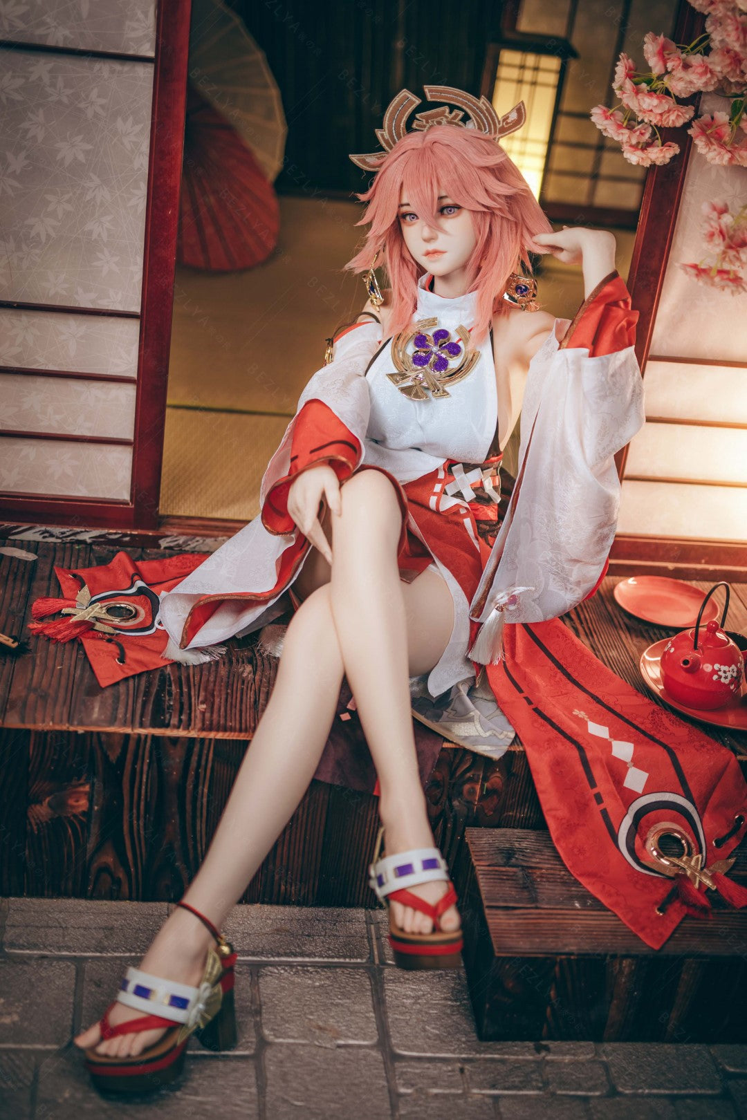 Yae Miko poupée sexuelle (Bezlya Doll 155 cm e-tobe 2.2cf Silicone)