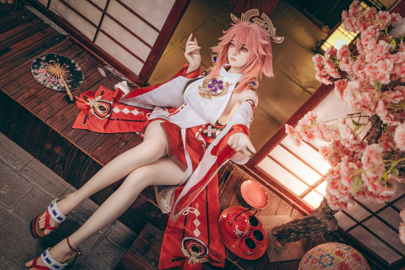 Yae Miko bambola del sesso (Bezlya Doll 155 cm Coppa E 2.2CF Silicone)