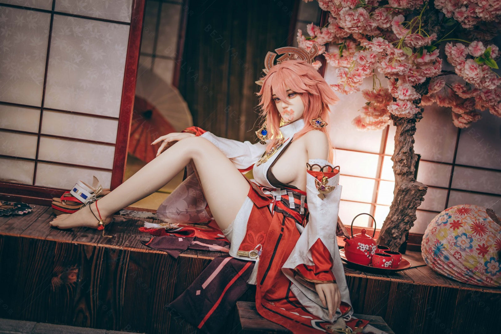 Yae Miko bambola del sesso (Bezlya Doll 155 cm Coppa E 2.2CF Silicone)