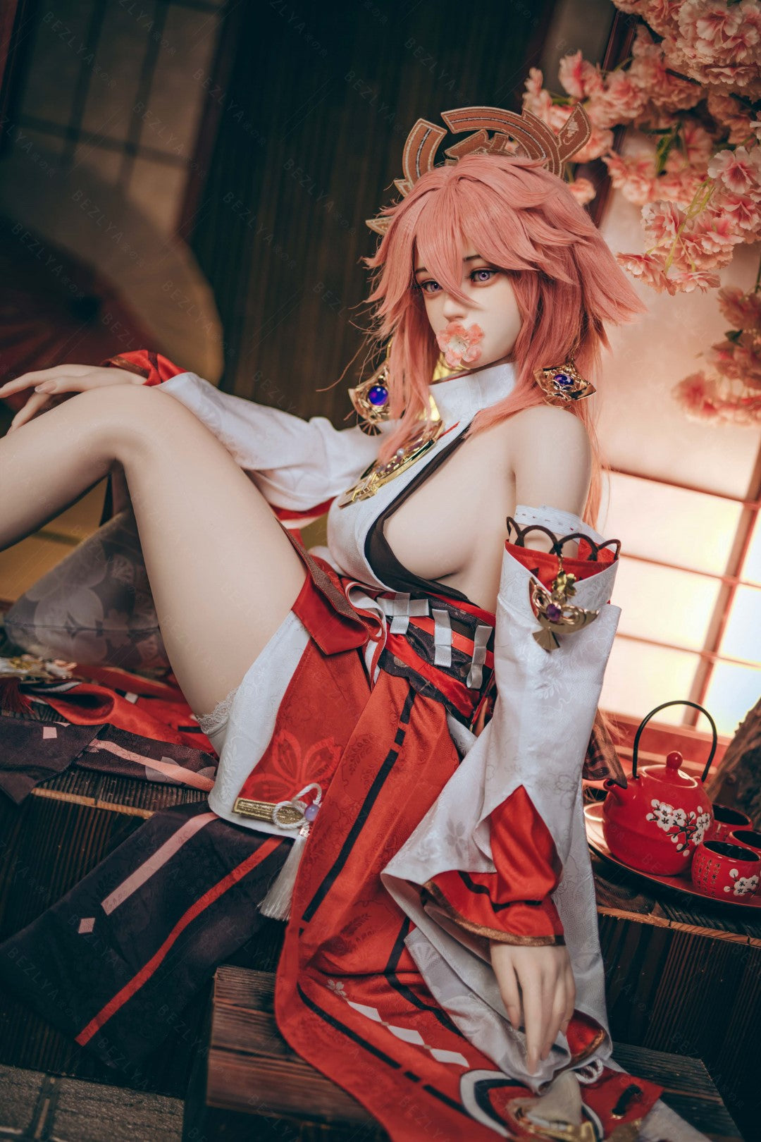 Yae Miko bambola del sesso (Bezlya Doll 155 cm Coppa E 2.2CF Silicone)