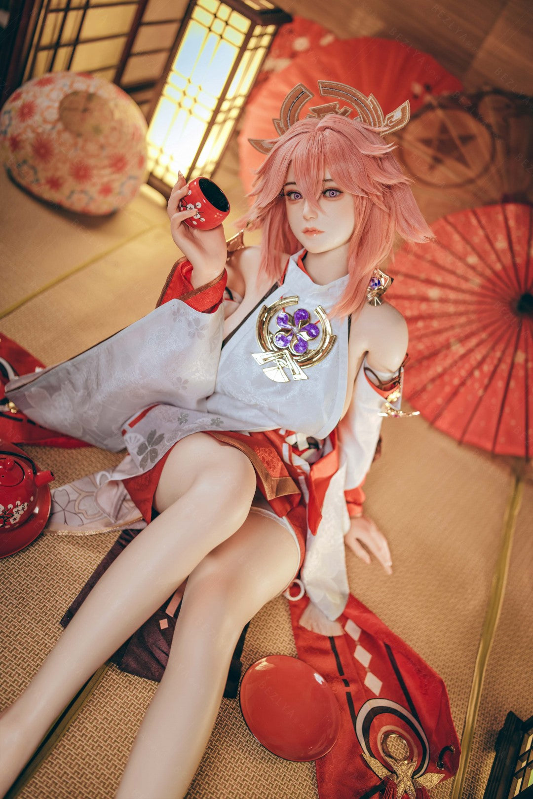 Yae Miko bambola del sesso (Bezlya Doll 155 cm Coppa E 2.2CF Silicone)