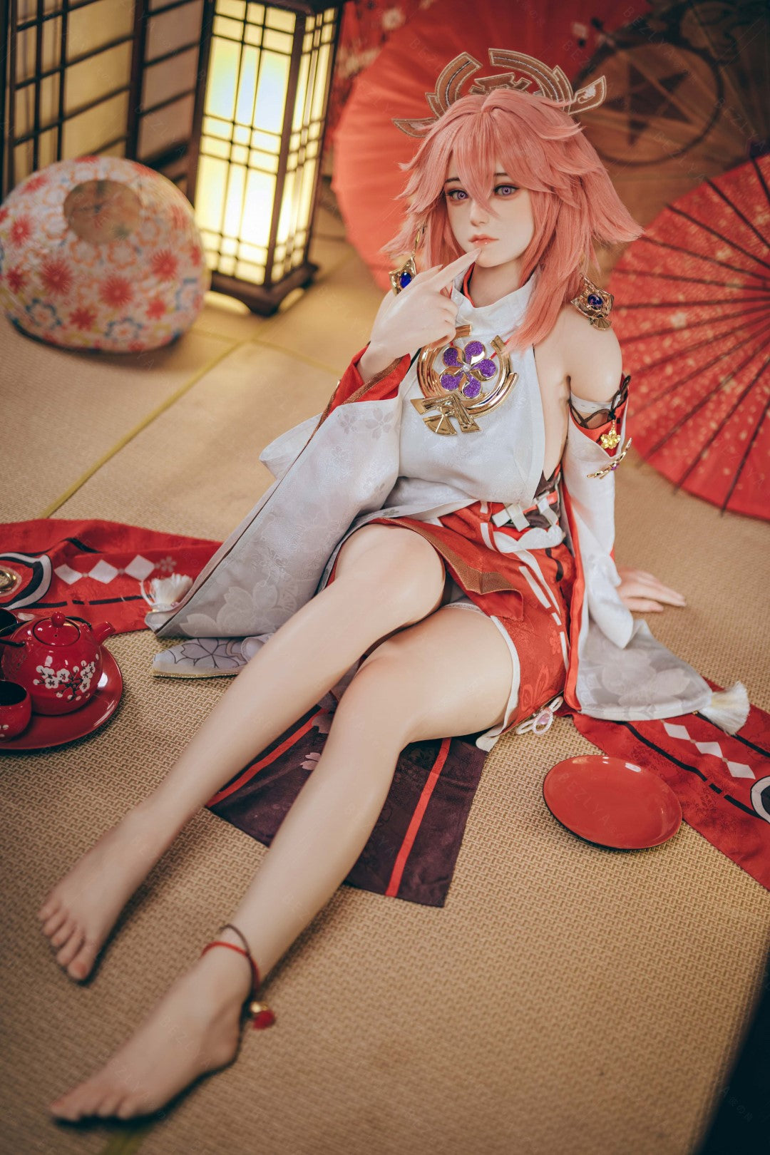 Yae Miko bambola del sesso (Bezlya Doll 155 cm Coppa E 2.2CF Silicone)