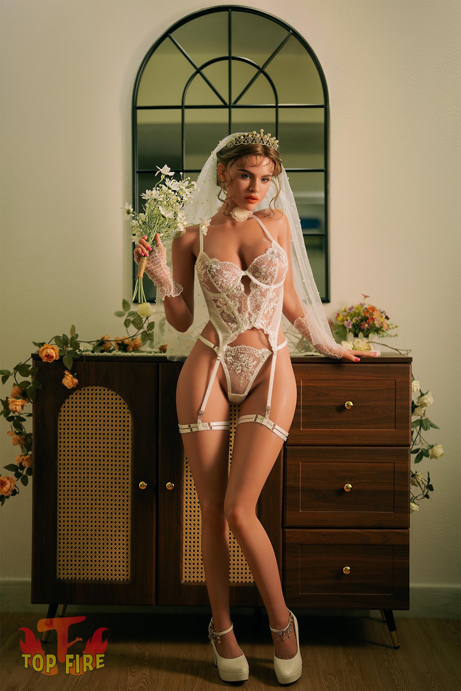 Casey bambola del sesso (Top Fire Doll 158 cm Coppa D T41 Silicone)