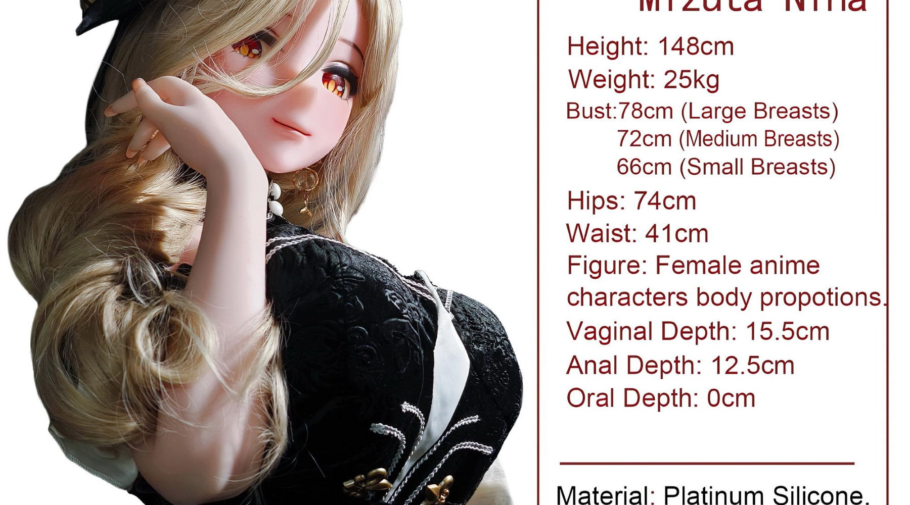 Mizuta Nina poupée sexuelle (Elsa Babe 148cm AHR019 Silicone)