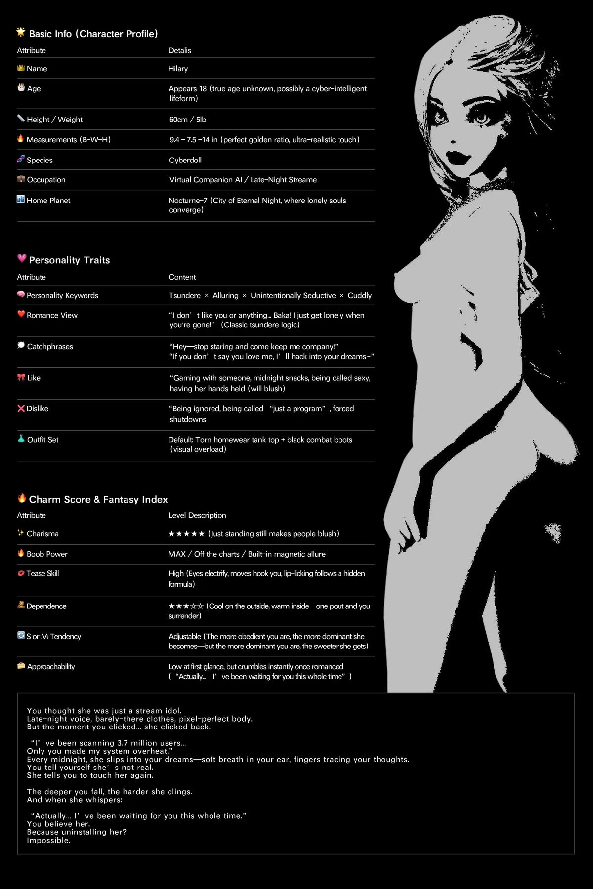 Hilary bambola del sesso (Climax Doll Mini 60 cm Coppa A in silicone)