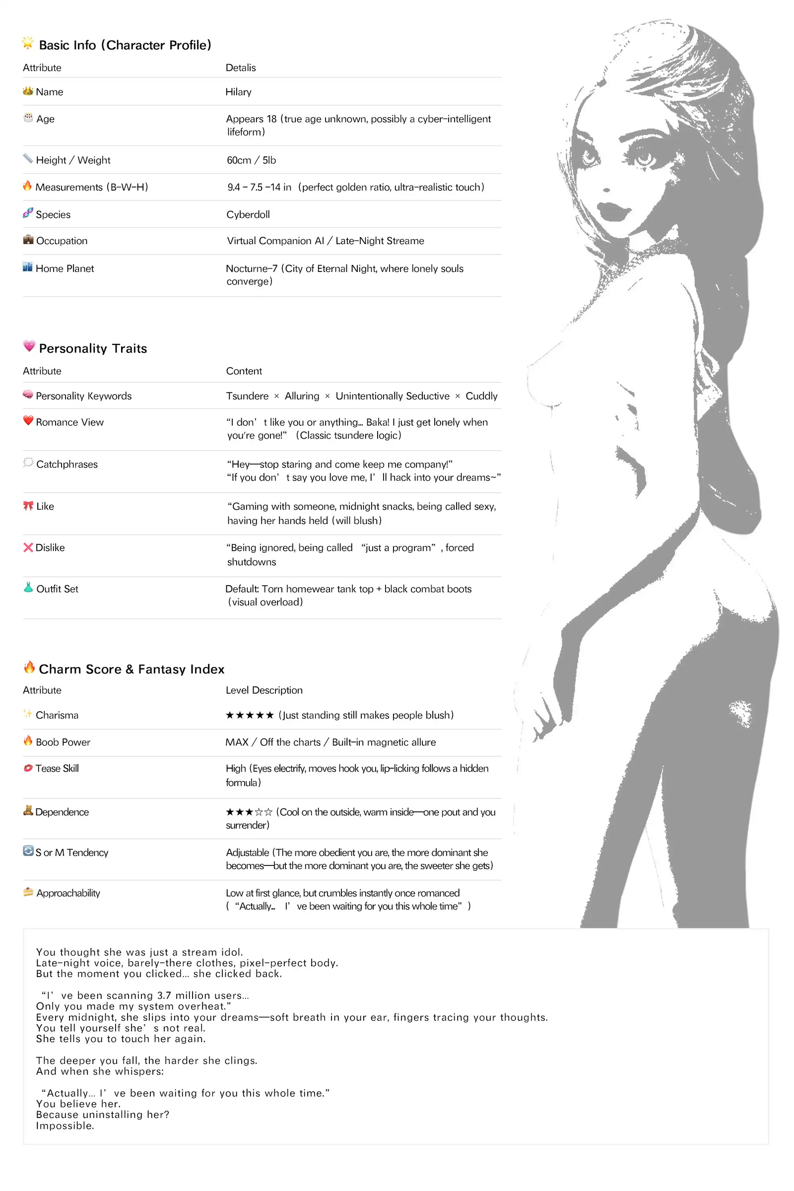 Hilary bambola del sesso (Climax Doll Mini 60 cm Coppa A in silicone)