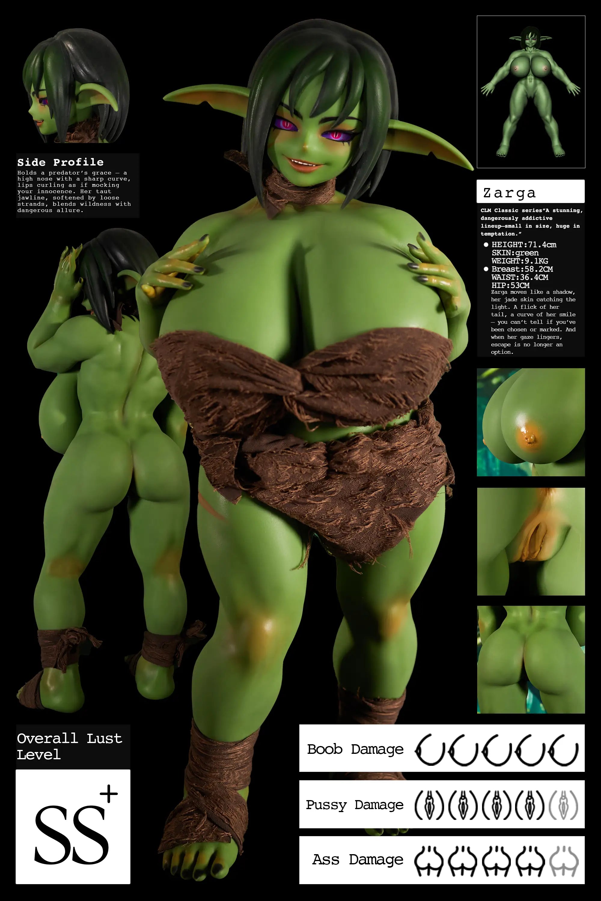 Zarga Orc Sex Doll (Climax Doll Mini silicone a V-Cup da 70 cm)