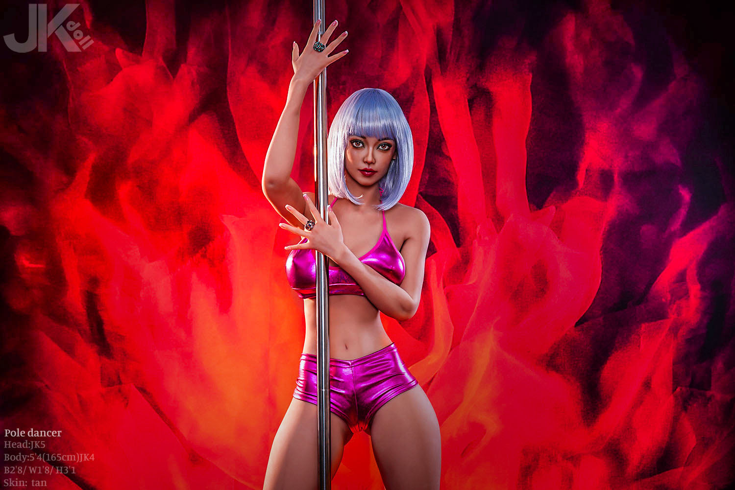 Pole-Tänzer sexpuppe (JK-Doll 165cm D-cup JK5 TPE)