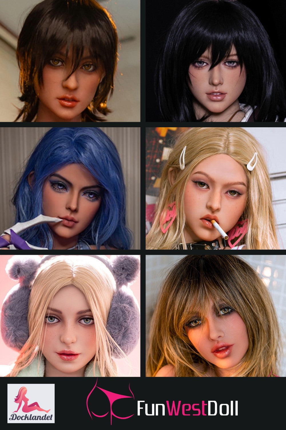 Zusätzlicher Kopf (FunWest Doll TPE-Original)