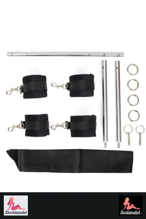 Set di sesso BDSM con manette, footcuff e telaio in metallo - kit di bondage regolabile per le coppie