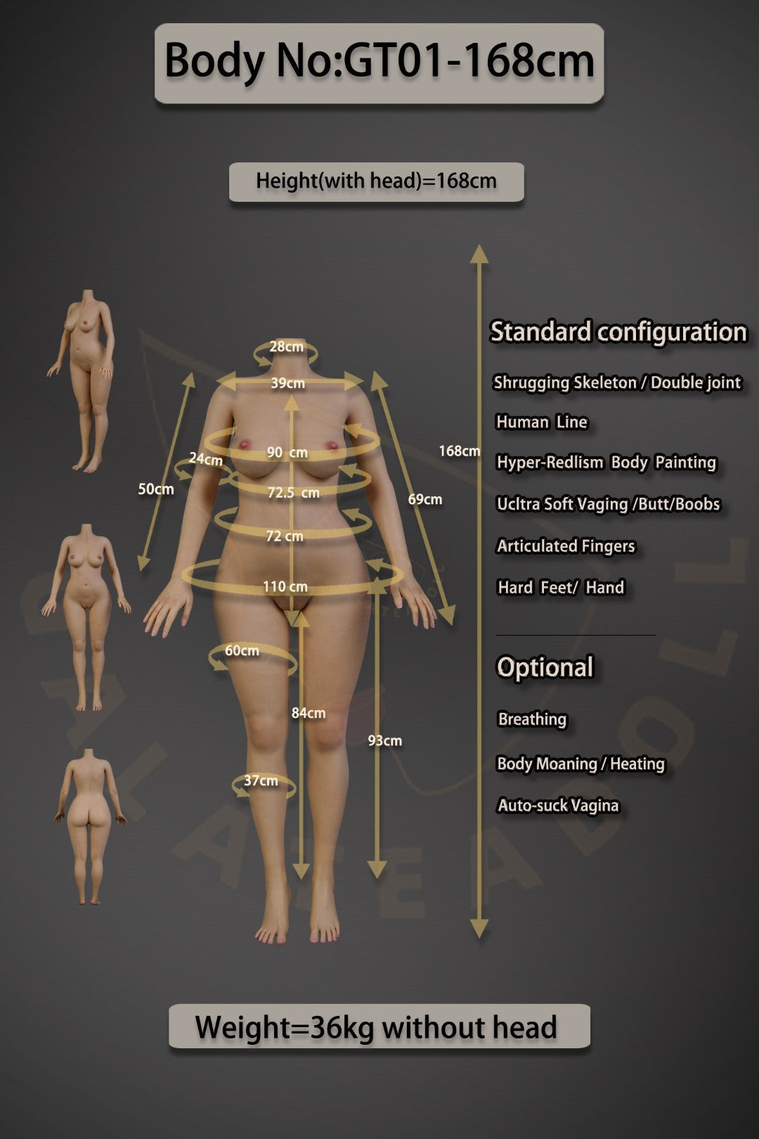 Agnès poupée sexuelle (Galatea Doll 168 cm (C-Cup #050 Silicone)