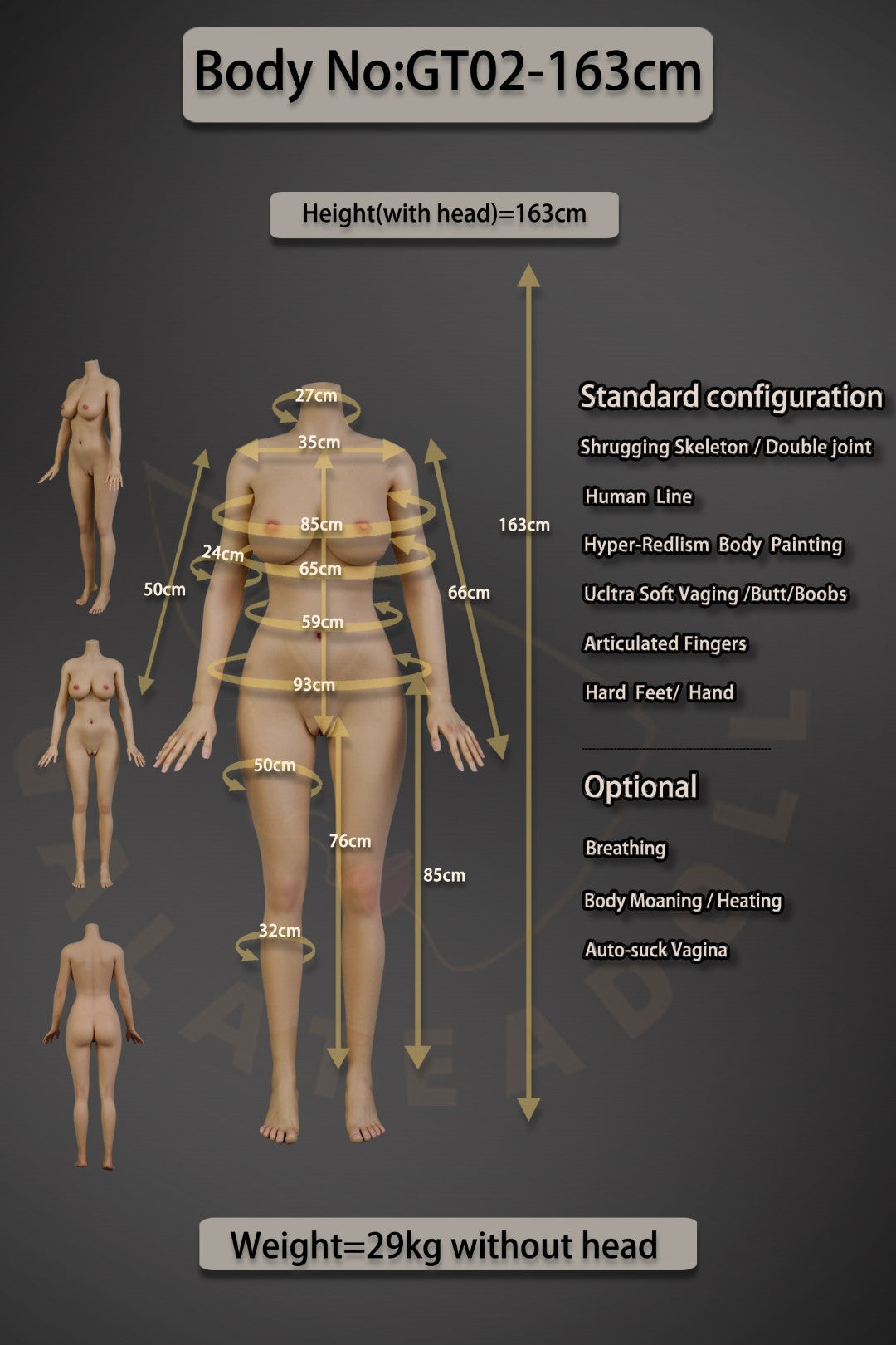 Verbündete sexpuppe (Galatea Doll 163 cm d-cup #050 Silikon)