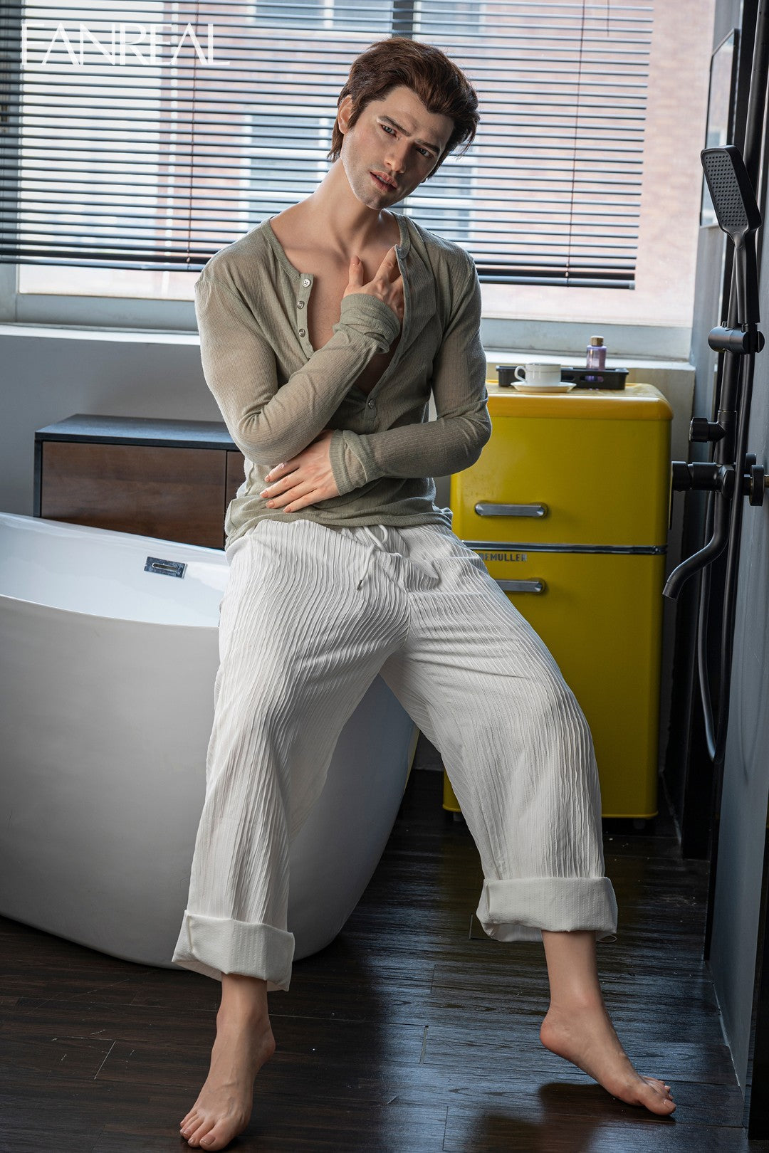 Carter mâle poupée sexuelle (FanReal Doll 173 cm (Silicone)