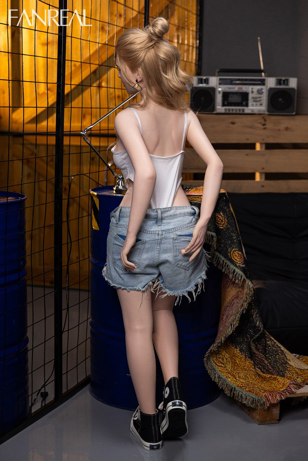 Gina bambola del sesso (FanReal Doll Coppa F da 155 cm RST Silicone)