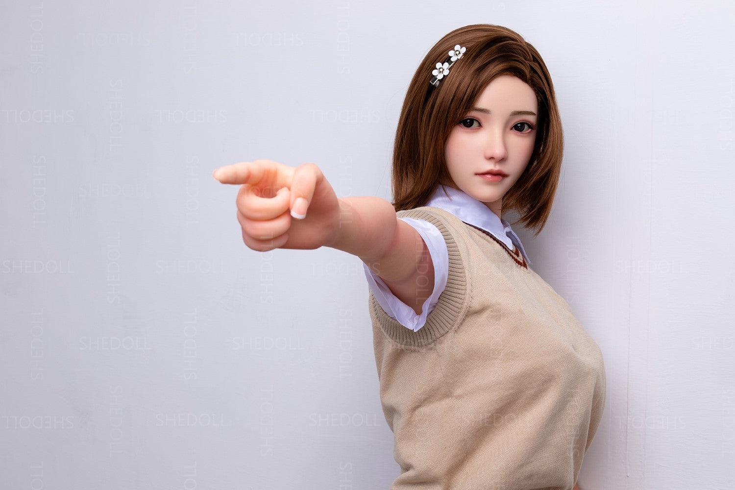 Rose poupée sexuelle (SHEDOLL Bonnet C 158 cm #SH022 TPE+Silicone)