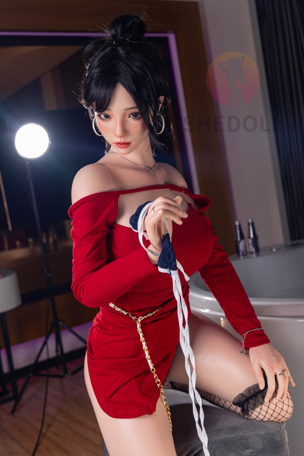 Bambola del sesso rosa (SHEDOLL Coppa E da 165 cm #SH051 2.0 in silicone)