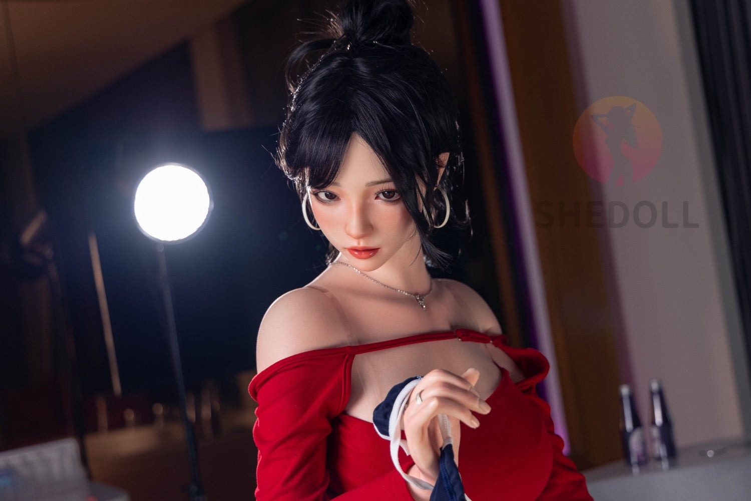 Bambola del sesso rosa (SHEDOLL Coppa E da 165 cm #SH051 2.0 in silicone)