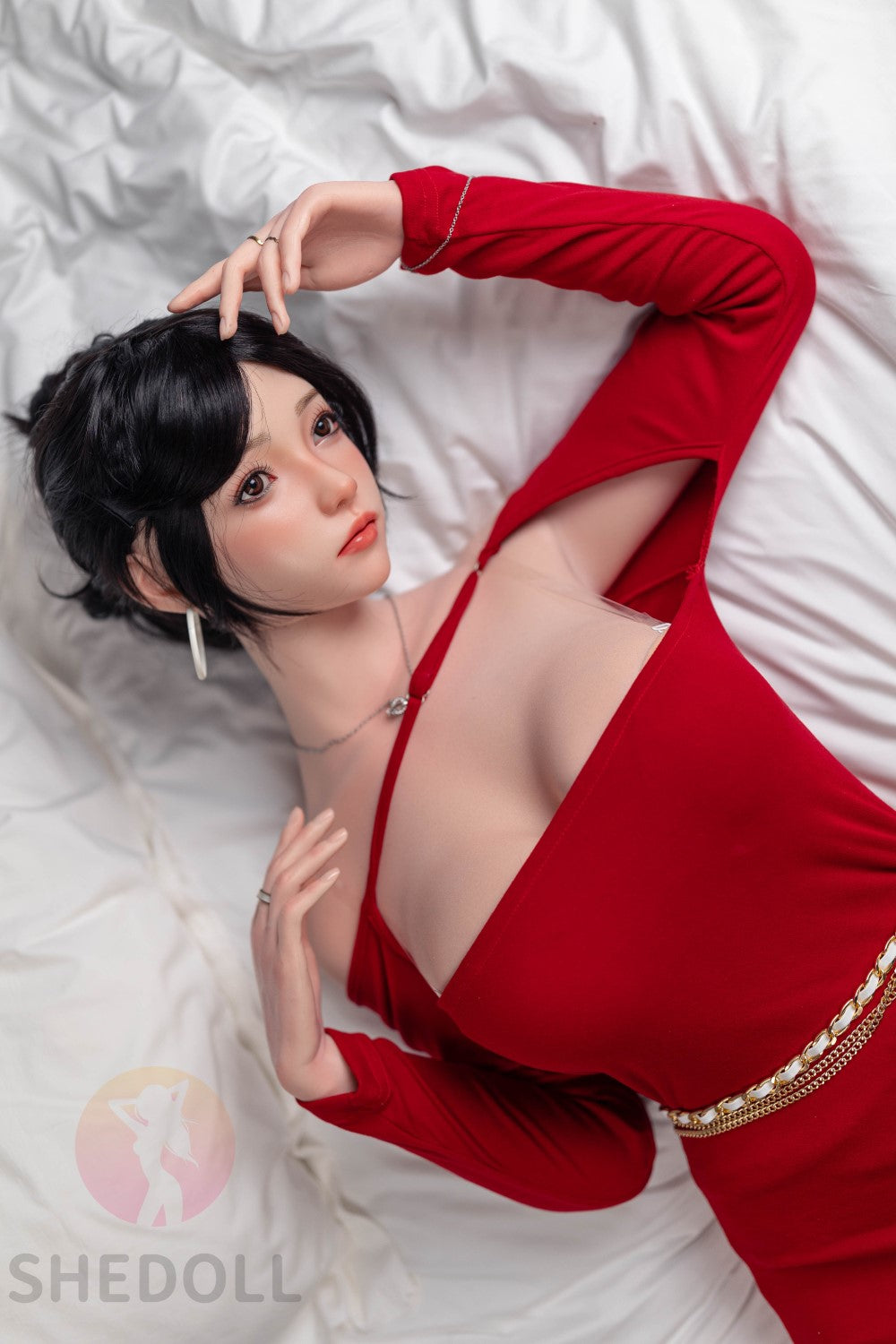 Bambola del sesso rosa (SHEDOLL Coppa E da 165 cm #SH051 2.0 in silicone)