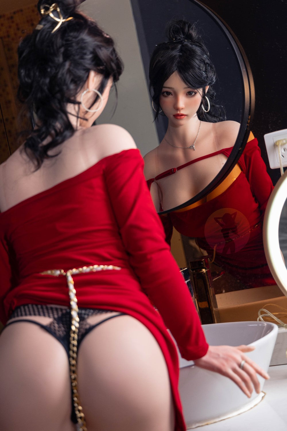 Bambola del sesso rosa (SHEDOLL Coppa E da 165 cm #SH051 2.0 in silicone)