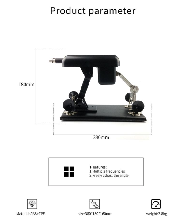 Machine sexuelle compacte et puissante avec angle réglable