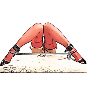 Set di sesso BDSM con manette, footcuff e telaio in metallo - kit di bondage regolabile per le coppie