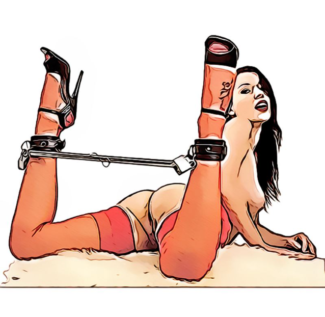 Ensemble de sexe BDSM avec menottes, bassins et cadre métallique - Kit de bondage réglable pour les couples