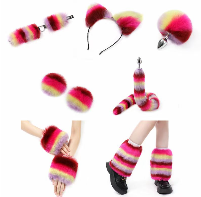 Pelziges Outfit im farbenfrohen Fell (mit 11 Teilen festgelegt)