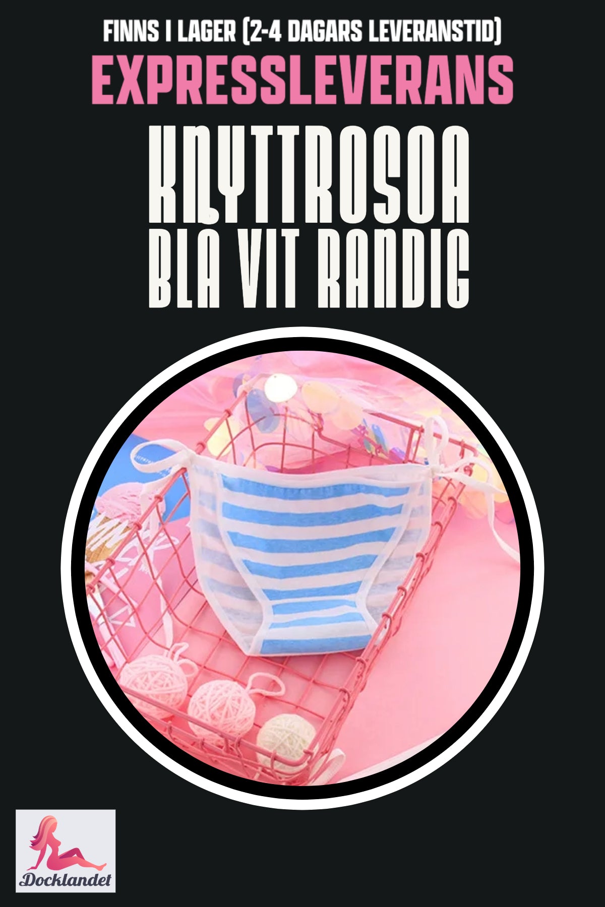 Knot Pink for Sex Doll (rosa/blu bianco, a strisce)