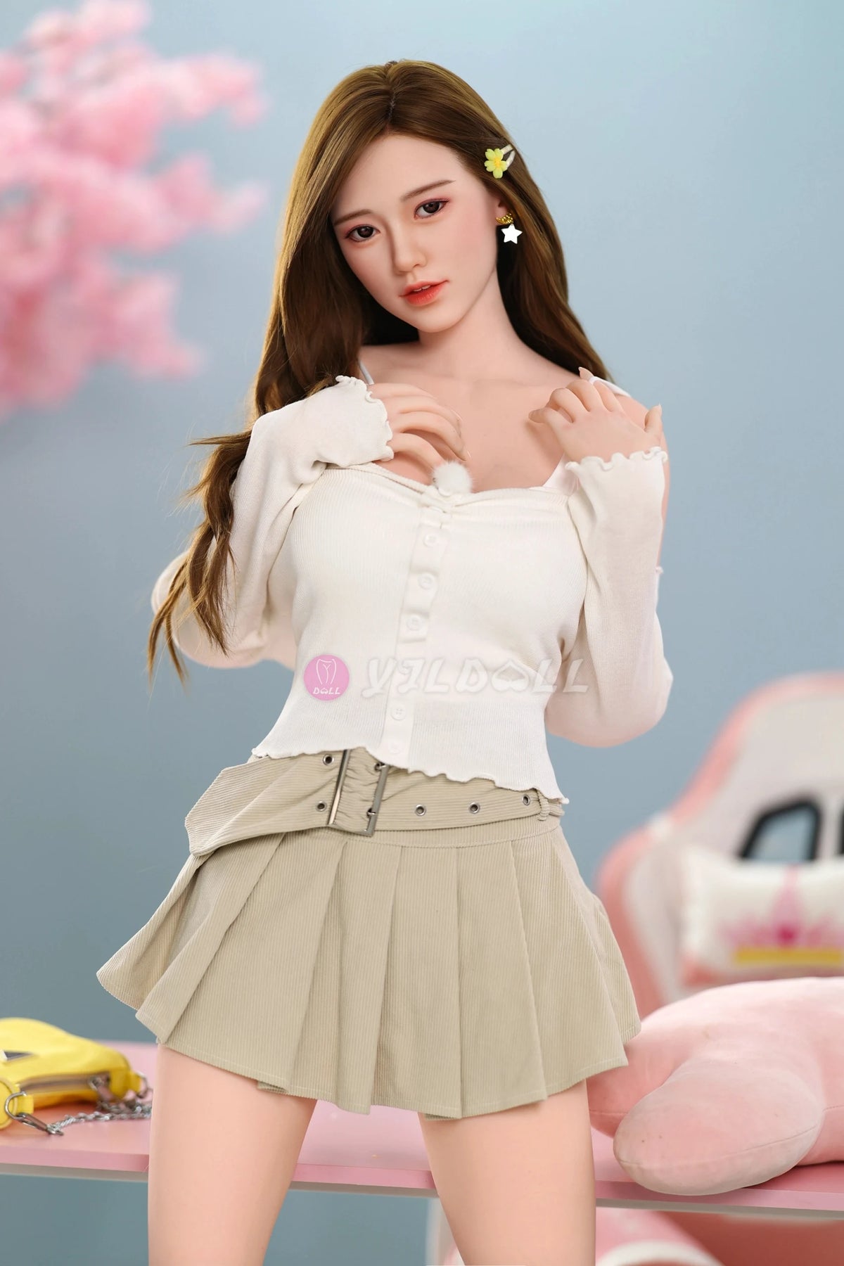 Long Li poupée sexuelle (YJL Doll Bonnet D 170 cm #807 TPE+Silicone)